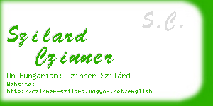 szilard czinner business card